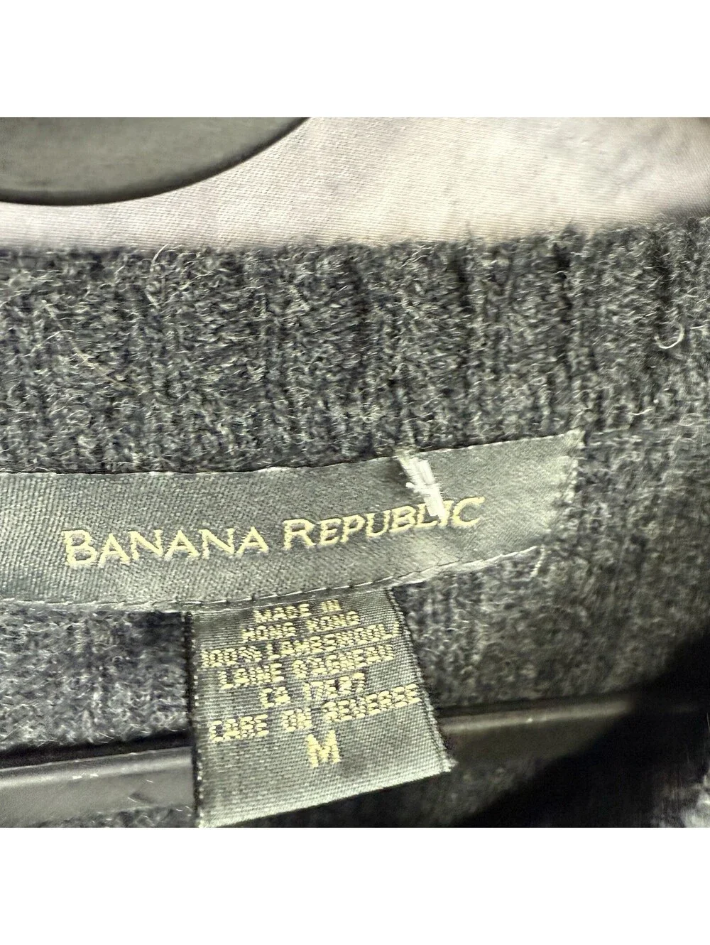 Vintage Banana Republic Sweater Men's M Lambs Wool  Grandpacore Ribbed Stripe